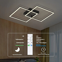 Acheter ZMH LED Ceiling Light 2 Modern Square Crystal Design Dimmable with Remote Control 52W