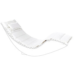 Acheter Beliani Chaise longue Blanc cassé BRESCIA II