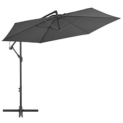 vidaXL Parasol de jardin en porte-à-faux et poteau en aluminium