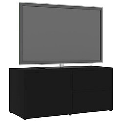 Acheter Maison Chic Meuble TV scandinave - Banc TV pour salon Noir 80x34x36 cm Aggloméré -MN64463