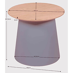 Nest Dream Table d'appoint ronde en bois de chêne (50cm) - Norway pas cher