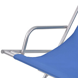 Acheter vidaXL Chaises inclinables de terrasse lot de 2 Acier Bleu