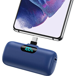 SANAG Batterie Externe Usb C 5000Mah, 15W 3.0A Charge Rapide Chargeur Portable Mini Power Bank Avec Écran Lcd Compatible Avec Samsung S23,S22/Note/Huawei/Moto/Lg/Pixel/Nexus,Usb C Phones Etc - Bleu