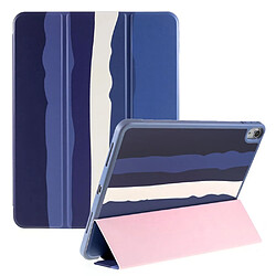 Etui en PU avec support tripliure et porte-stylo bleu pour votre Apple iPad Air (2020)