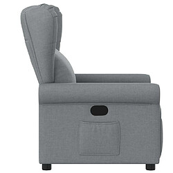 Avis vidaXL Fauteuil inclinable Gris clair Tissu