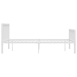 Acheter Maison Chic Lit adulte - Lit simple Cadre de lit,Structure du lit Contemporain Blanc Métal 180 x 200 cm -MN47775