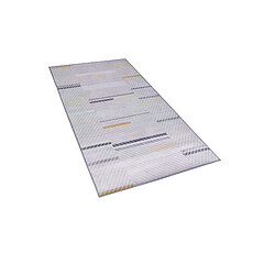 Beliani Tapis 150 x 80 cm gris et jaune ERGENLI