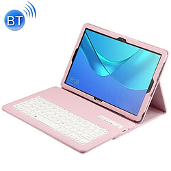 Wewoo Clavier QWERTY Bluetooth détachable + étui à rabat horizontal en cuir Litchi Texture pour Huawei MediaPad M5 10,8 pouces, avec support rose