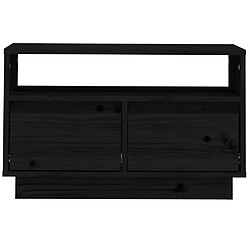 Acheter vidaXL Meuble TV Noir 60x35x37 cm Bois de pin massif