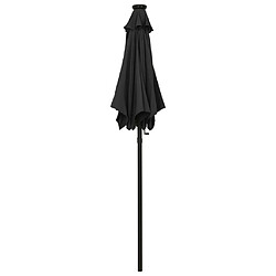 Helloshop26 Parasol avec lumières led 200 x 211 cm aluminium noir 02_0008091