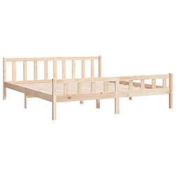 Avis vidaXL Cadre de lit sans matelas bois massif 160x200 cm