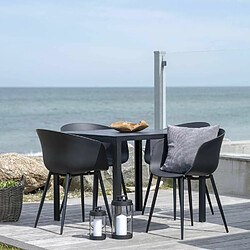 House Nordic 4 Fauteuils de jardin noir RODA