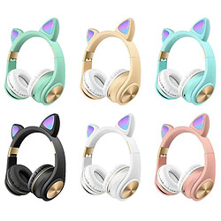 Avis Yonis Casque Audio Oreilles De Chat Bluetooth Rose