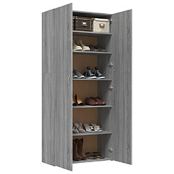 Avis vidaXL Armoire à chaussures Sonoma gris 80x35,5x180 cm Bois ingénierie