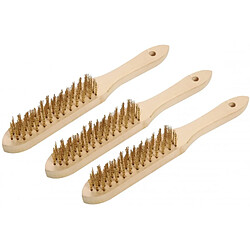 WOKIN Lot de 3 brosses métalliques fils laiton 3, 4 et 5 lignes