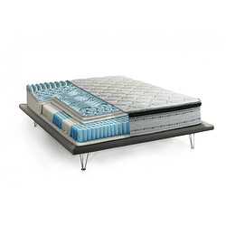 Acheter Autrement Matelas Talamo Italia Single King, Made in Italy, Matelas amovible en mousse à mémoire de forme + gel et ressorts ensachés, anti-acarien et hypoallergénique, cm 80x190 h27