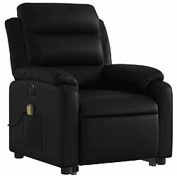 Avis Maison Chic Fauteuil Relax pour salon, Fauteuil inclinable de massage électrique noir similicuir -GKD68861