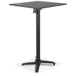 Avis Alterego Table haute pliable 'PENUMBRA' carrée noire - 68x68 cm