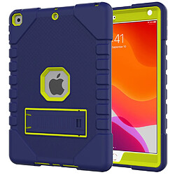 Coque en TPU avec béquille Bleu marine/jaune pour votre iPad 10.2 (2021)/(2020)/(2019)