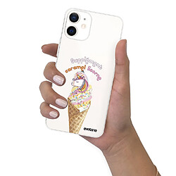 Coque iPhone 12 mini souple transparente Caramel Licorne Motif Ecriture Tendance Evetane pas cher