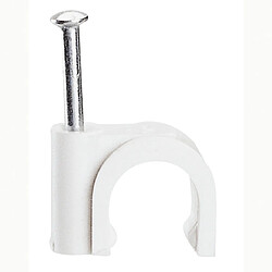 attache pontet - legrand fixfor - pour câble rond - 8 mm - blanc