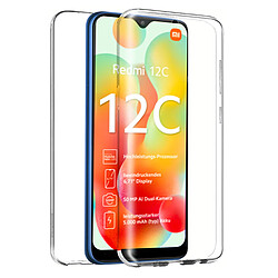 Visiodirect Coque 360 degré pour Xiaomi Redmi 12C 6.71" - Coque protection intégrale transparente Avant et arrièrs - Antichoc