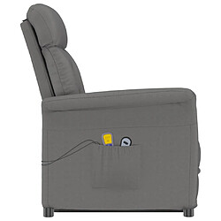 Acheter vidaXL Fauteuil de massage électrique Gris foncé Similicuir daim