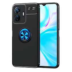 Coque en TPU anti-chute avec béquille pour votre Vivo Y77e 5G - noir/bleu