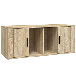 Maison Chic Meuble TV scandinave - Banc TV pour salon Chêne sonoma 100x35x40 cm Bois d'ingénierie -MN27728