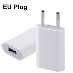 Wewoo Pour iPhone, Galaxy, Huawei, Xiaomi, blanc LG, HTC et autres smartphone, appareils rechargeables Adaptateur de chargeur USB de haute qualité 5V / 1A UE,