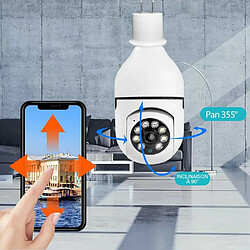 Avis Caméra de Surveillance Intérieure Ampoule 4K 8MP Zoom 10X Sécurité à Domicile WiFi Suivi automatique + Lecteur + Carte Micro SD 128G