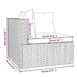 Acheter vidaXL Salon de jardin avec coussins 9 pcs marron résine tressée