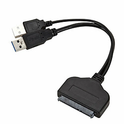 Câble Adaptateur Usb 3.0 Vers Sata Pour Disque Dur Externe Ssd 2,5 Pouces Convertir Noir