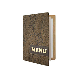 Securit Chemise pour cartes de menu, DESIGN PAISLEY, A4 ()