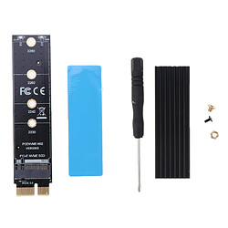 Adaptateur M.2 NVME PCIE à M2 LED NVME SSD Carte D'interface Adaptateur D'ordinateur PCIE X1 M2 M.2 NVMe SSD à PCIE + Radiateur Noir