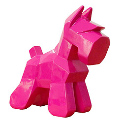 Figurine Décorative Chien Schnauzer Kuatéh en Polyrésine 30x10x26 cm Rose