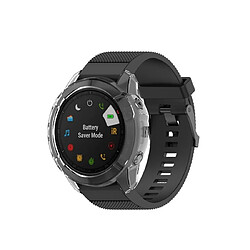 Wewoo Boîtier de montre Pour Garmin Fenix 6X TPU demi-couverture Smart Watch Protevtice Case blanc pas cher