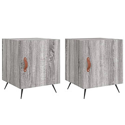 Maison Chic Lot de 2 Tables de chevet - Tables de Nuit sonoma gris 40x40x50cm bois d'ingénierie