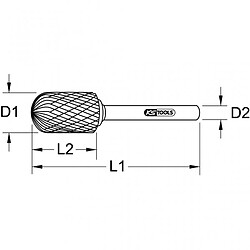 KS TOOLS 515.3241 Fraise HM forme C 3mm