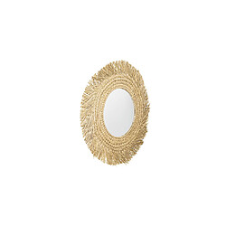 Avis ICONIK INTERIOR Miroir Mural - Design Rond Boho Bali (60 cm) - Rewu Bois naturel