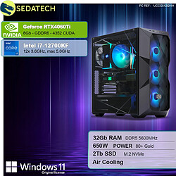 Sedatech PC Gamer • Intel i7-12700KF • RTX4060Ti • 32Go DDR5 • 2To SSD M.2 • Windows 11