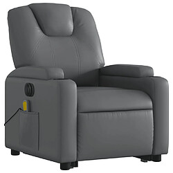 Avis vidaXL Fauteuil inclinable de massage électrique gris similicuir