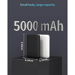 SANAG (Paquet De 2) Mini Batterie Externe, Powerbank 5000Mah Batterie 2 Ports Usb Sortie (5V 2.0A) Portable Ultra Chargeur.\U2026