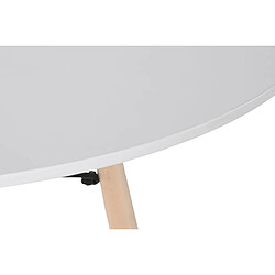 Acheter Pegane Table à manger, table de repas ronde en bois coloris blanc, naturel - diamètre 120 x Hauteur 74 cm