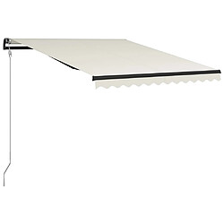 vidaXL Auvent rétractable automatique 300x250 cm Crème