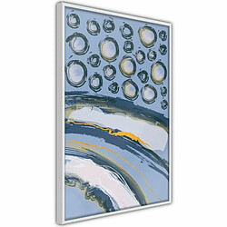 Paris Prix Affiche Murale Encadrée Rain on the Highway 20 x 30 cm Blanc