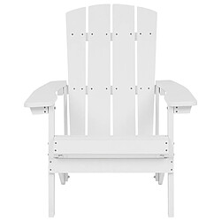 Acheter Beliani Chaise de jardin ADIRONDACK Bois d'ingénierie Blanc