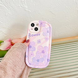 GUPBOO Étui pour iPhone13ProMax Peinture à l'huile fleurs chaîne de cas de téléphone portable de style japonais et coréen