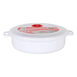 Avis Totalcadeau Boîte à lunch avec couvercle et poignées pour micro-ondes Boîte Repas Fermeture pour Conservation Mesure - 2 L - ø 23 x 7 cm pas cher