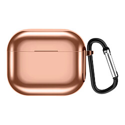 Coque en TPU antichoc avec porte-clés or rose pour votre Apple Airpods 3